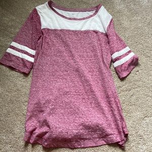 Pink and white shirt